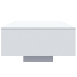 Τραπεζάκι Σαλονιού με Φώτα LED Λευκό 85x55x31 εκ. - Pakobazaar