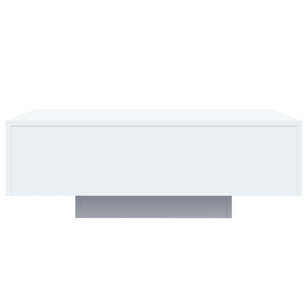 Τραπεζάκι Σαλονιού με Φώτα LED Λευκό 85x55x31 εκ. - Pakobazaar