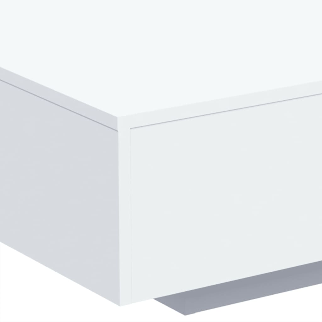 Τραπεζάκι Σαλονιού με Φώτα LED Λευκό 85x55x31 εκ. - Pakobazaar