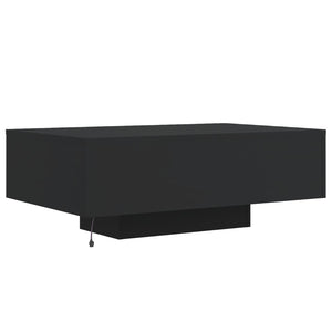 Τραπεζάκι Σαλονιού με Φώτα LED Μαύρο 85x55x31 εκ. - Pakobazaar