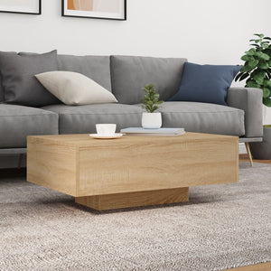 Τραπεζάκι Σαλονιού με Φώτα LED Sonoma Δρυς 85x55x31 εκ. - Pakobazaar