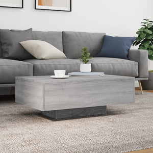Τραπεζάκι Σαλονιού με Φώτα LED Γκρι Sonoma 85x55x31 εκ. - Pakobazaar