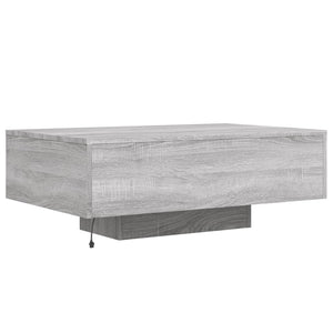 Τραπεζάκι Σαλονιού με Φώτα LED Γκρι Sonoma 85x55x31 εκ. - Pakobazaar