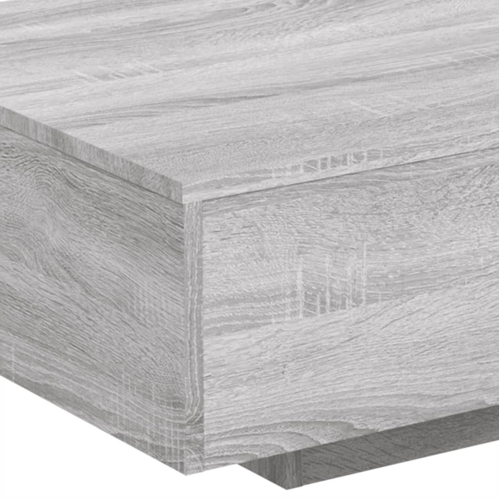 Τραπεζάκι Σαλονιού με Φώτα LED Γκρι Sonoma 85x55x31 εκ. - Pakobazaar