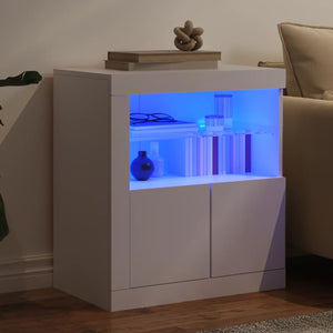 Μπουφές με Φώτα LED Λευκός 60,5 x 37 x 67 εκ. - Pakobazaar
