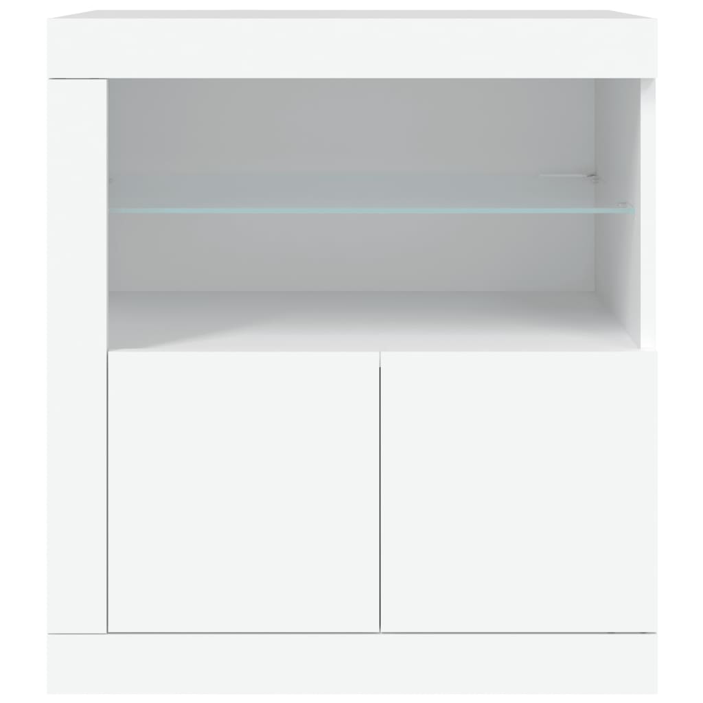 Μπουφές με Φώτα LED Λευκός 60,5 x 37 x 67 εκ. - Pakobazaar