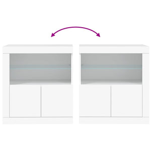 Μπουφές με Φώτα LED Λευκός 60,5 x 37 x 67 εκ. - Pakobazaar