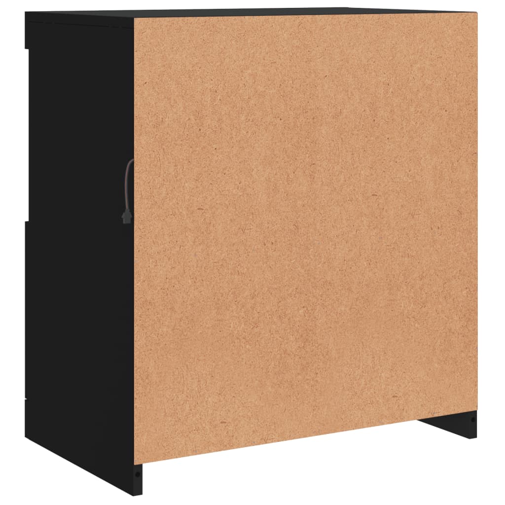 Μπουφές με LED Μαύρος 60,5x37x67 εκ. - Pakobazaar