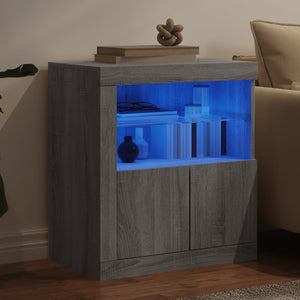 Μπουφές με LED Γκρι Sonoma 60,5 x 37 x 67 εκ. - Pakobazaar
