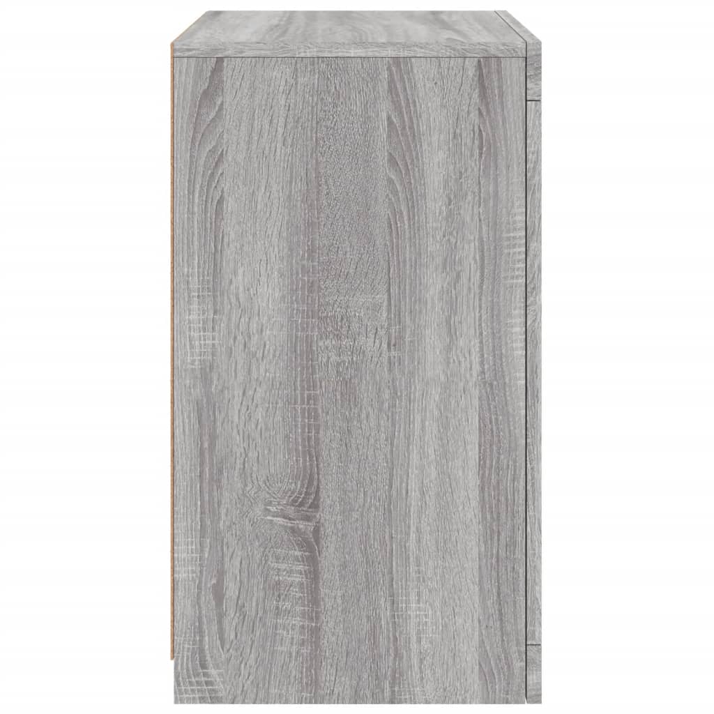 Ντουλάπια με Φώτα LED 2 τεμ. Γκρι Sonoma από Επεξεργασμένο Ξύλο - Pakobazaar