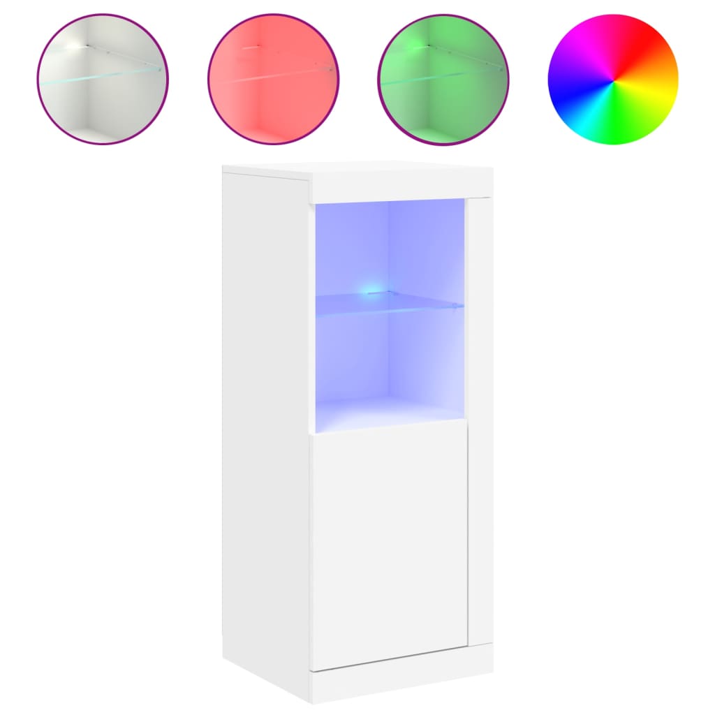 Μπουφές με Φώτα LED Λευκός 41 x 37 x 100 εκ. - Pakobazaar