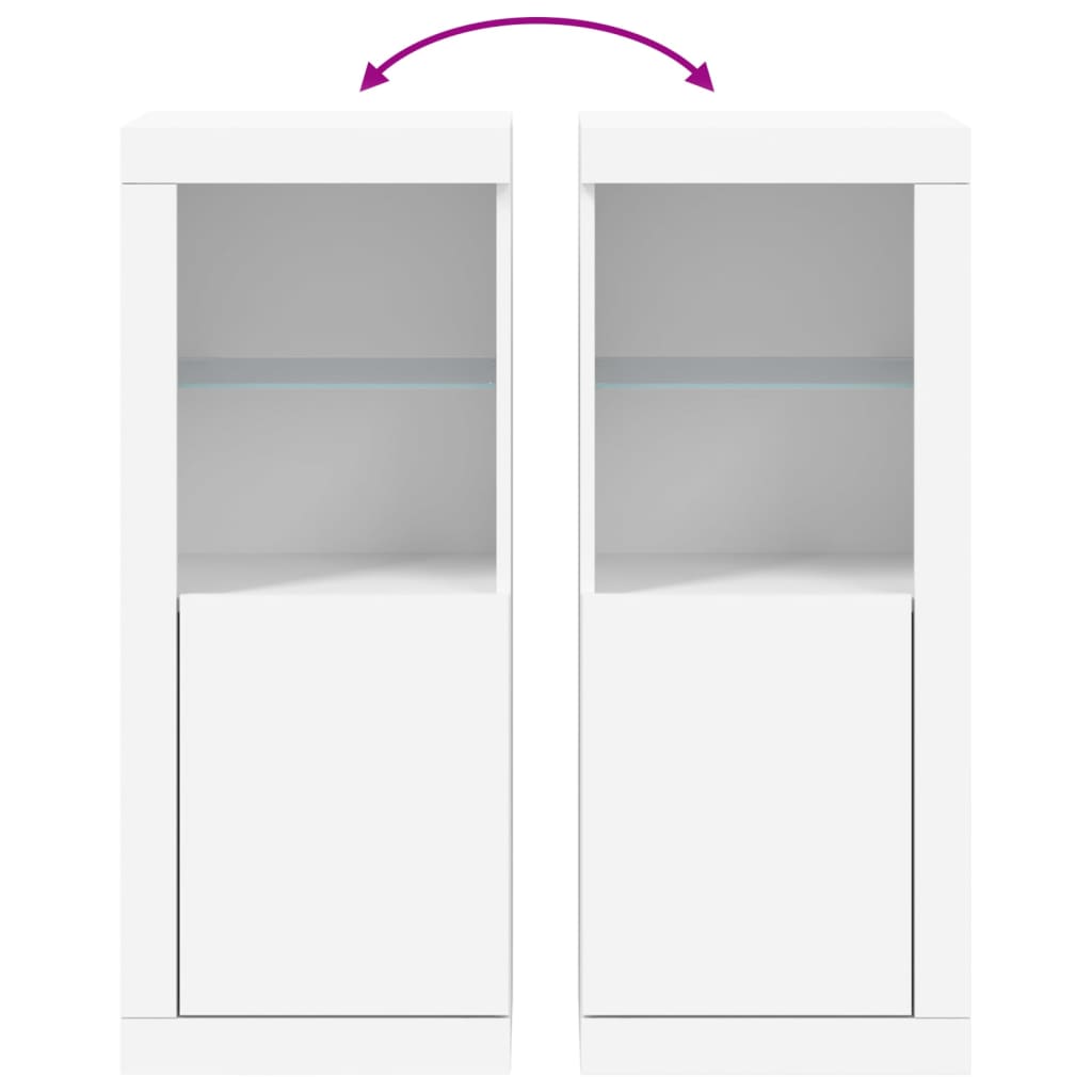 Μπουφές με Φώτα LED Λευκός 41 x 37 x 100 εκ. - Pakobazaar