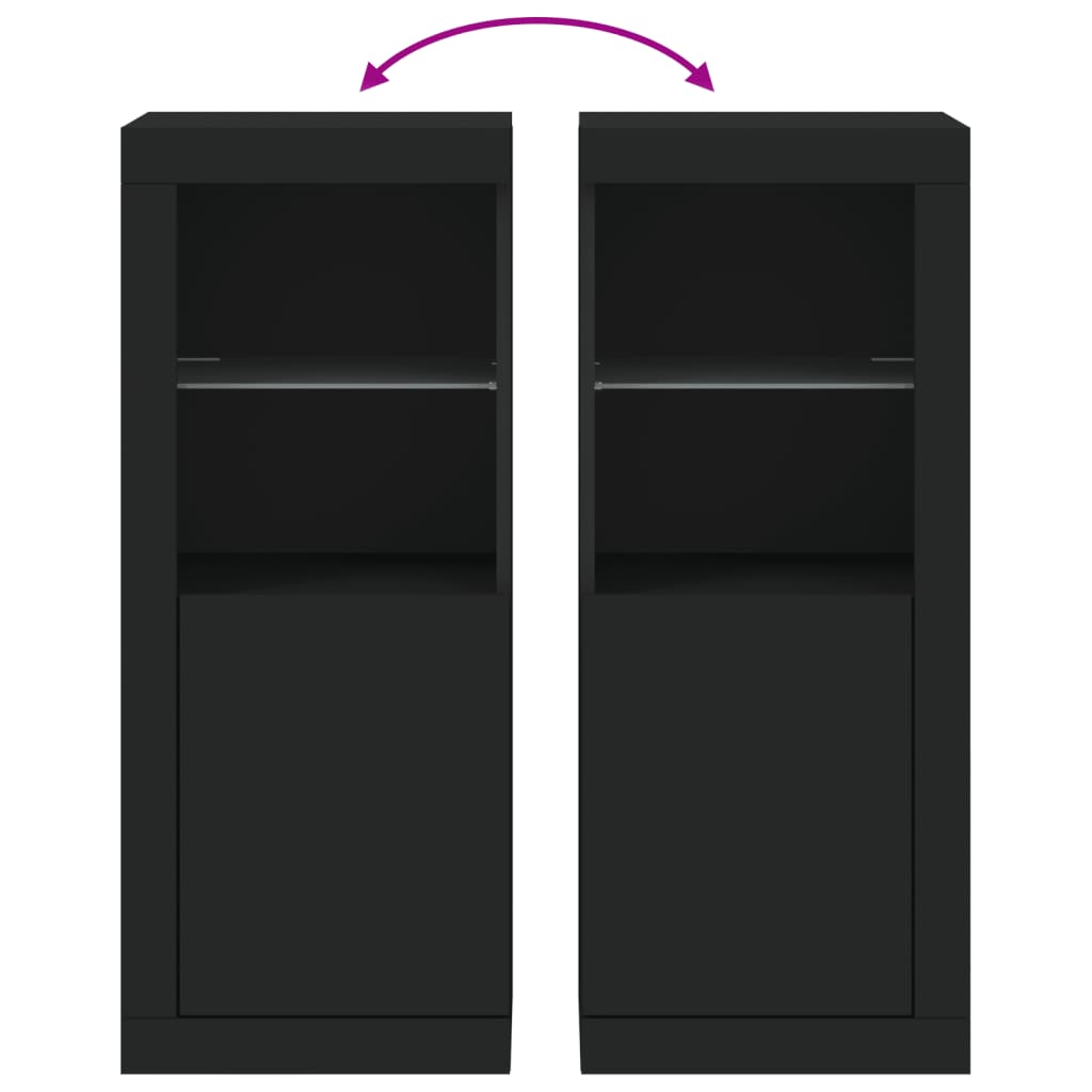 Μπουφές με Φώτα LED Μαύρος 41 x 37 x 100 εκ. - Pakobazaar