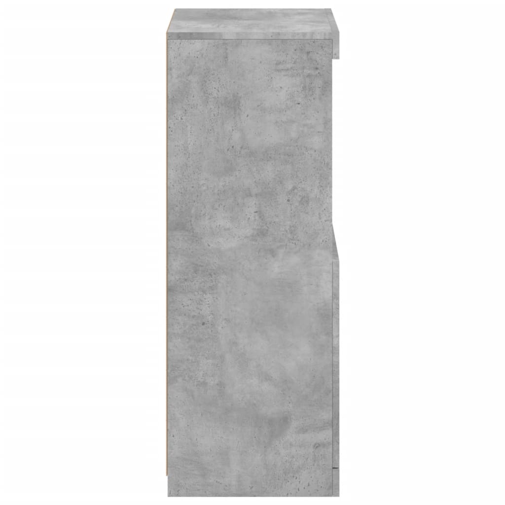 Μπουφές με Φώτα LED Γκρι Σκυροδέματος 41 x 37 x 100 εκ. - Pakobazaar