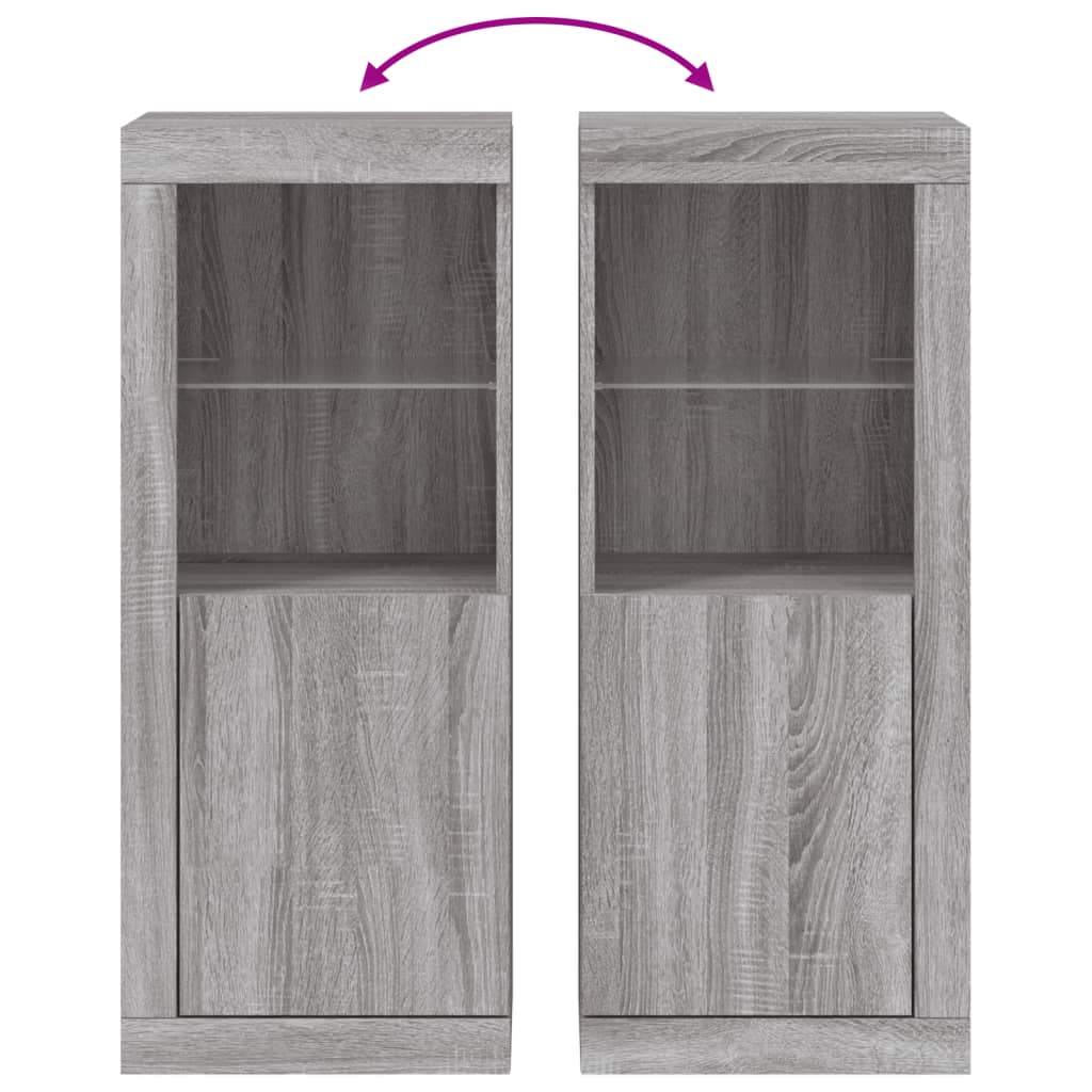 Μπουφές με LED Γκρι Sonoma 41 x 37 x 100 εκ. - Pakobazaar