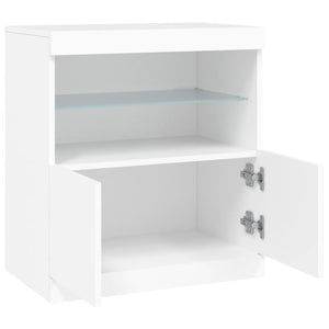 Μπουφές με Φώτα LED Λευκός 60 x 37 x 67 εκ. - Pakobazaar