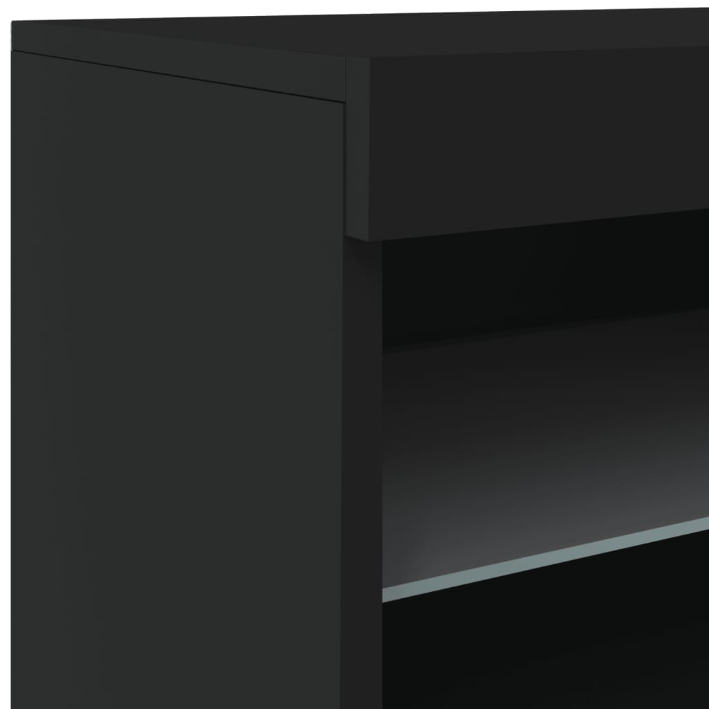 Μπουφές με Φώτα LED Μαύρος 60 x 37 x 67 εκ.