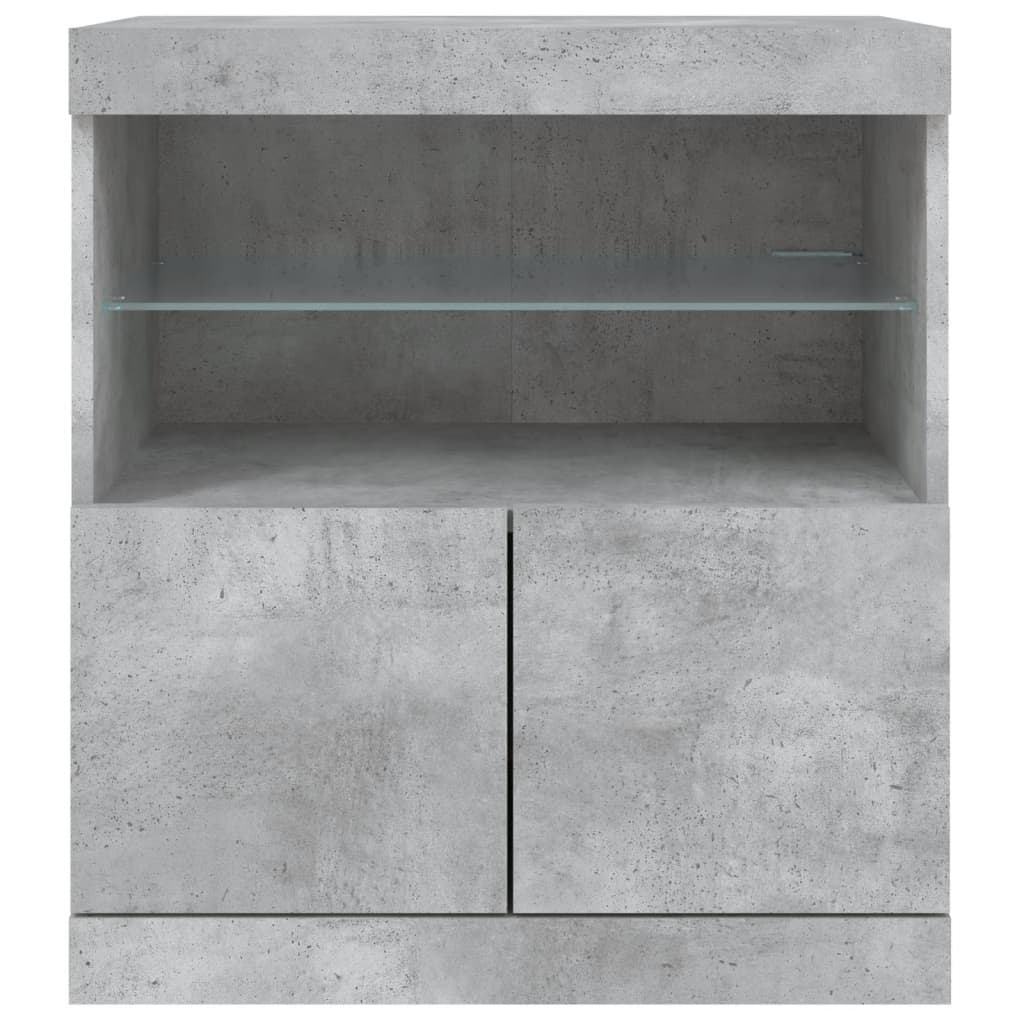 Μπουφές με LED Γκρι Σκυροδέματος 60 x 37 x 67 εκ. - Pakobazaar
