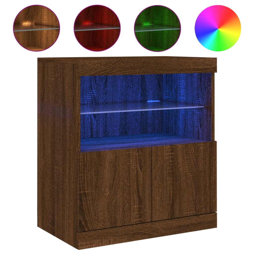 Μπουφές με LED Καφέ Δρυς 60 x 37 x 67 εκ. - Pakobazaar