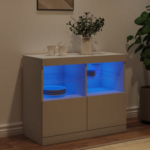 Μπουφές με Φώτα LED Λευκός 81 x 37 x 67 εκ. - Pakobazaar