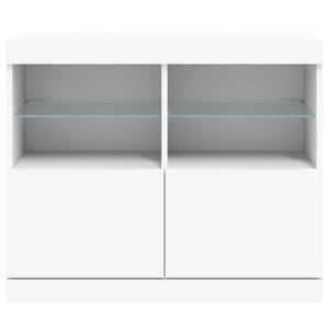 Μπουφές με Φώτα LED Λευκός 81 x 37 x 67 εκ. - Pakobazaar