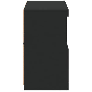 Μπουφές με LED Μαύρος 81 x 37 x 67 εκ.