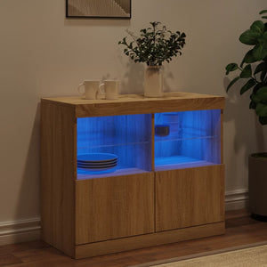 Ντουλάπι με LED Sonoma Δρυς 81 x 37 x 67 εκ. - Pakobazaar