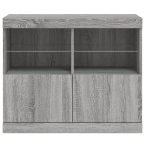 Μπουφές με LED Γκρι Sonoma 81 x 37 x 67 εκ. - Pakobazaar