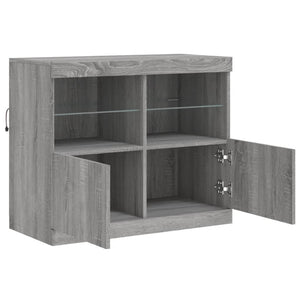 Μπουφές με LED Γκρι Sonoma 81 x 37 x 67 εκ. - Pakobazaar