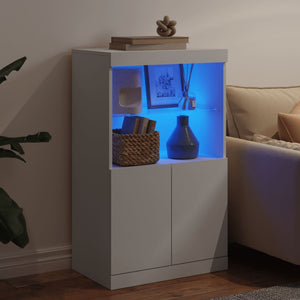 Μπουφές με Φώτα LED Λευκός 60,5 x 37 x 100 εκ. - Pakobazaar