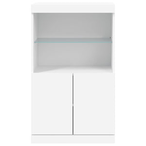Μπουφές με Φώτα LED Λευκός 60,5 x 37 x 100 εκ. - Pakobazaar