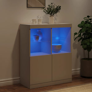 Μπουφές με Φώτα LED Λευκός 81 x 37 x 100 εκ. - Pakobazaar