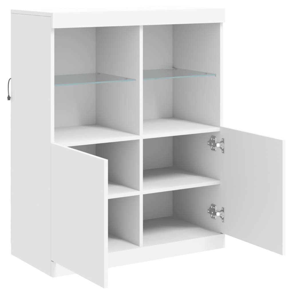 Μπουφές με Φώτα LED Λευκός 81 x 37 x 100 εκ. - Pakobazaar