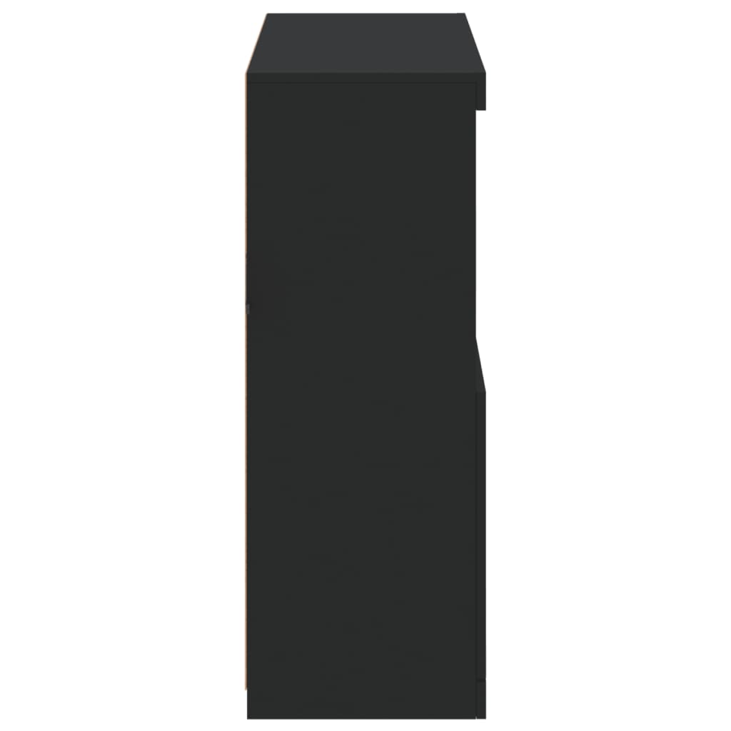 Μπουφές με Φώτα LED Μαύρος 81 x 37 x 100 εκ.