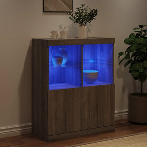 Μπουφές με LED Γκρι Sonoma 81 x 37 x 100 εκ.
