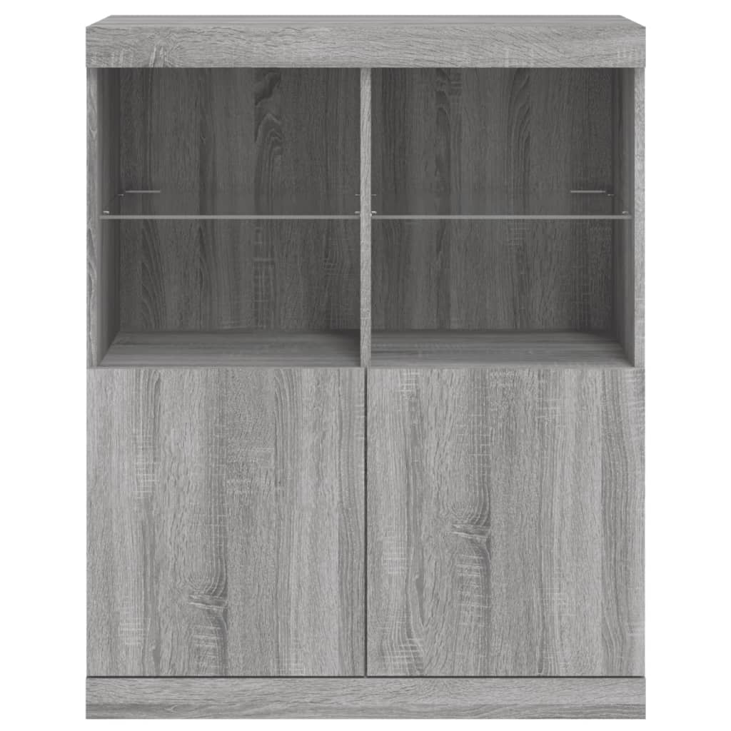 Μπουφές με LED Γκρι Sonoma 81 x 37 x 100 εκ.