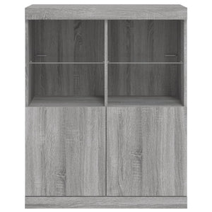 Μπουφές με LED Γκρι Sonoma 81 x 37 x 100 εκ.