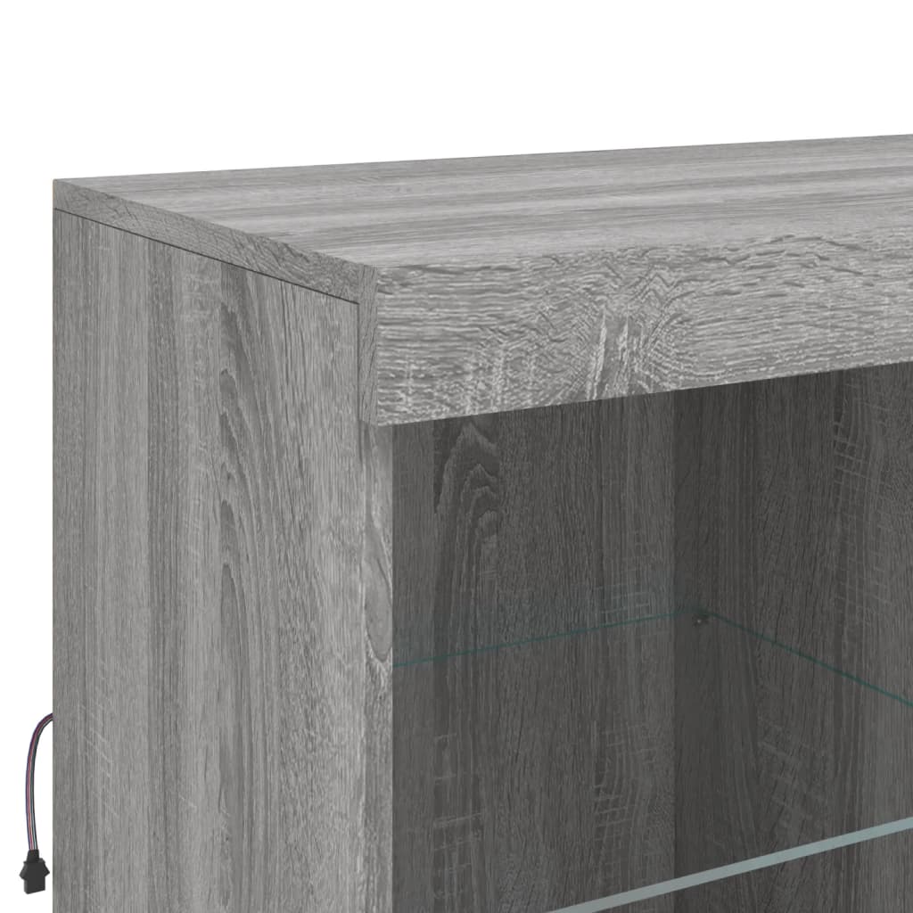 Μπουφές με LED Γκρι Sonoma 81 x 37 x 100 εκ.