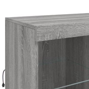 Μπουφές με LED Γκρι Sonoma 81 x 37 x 100 εκ.