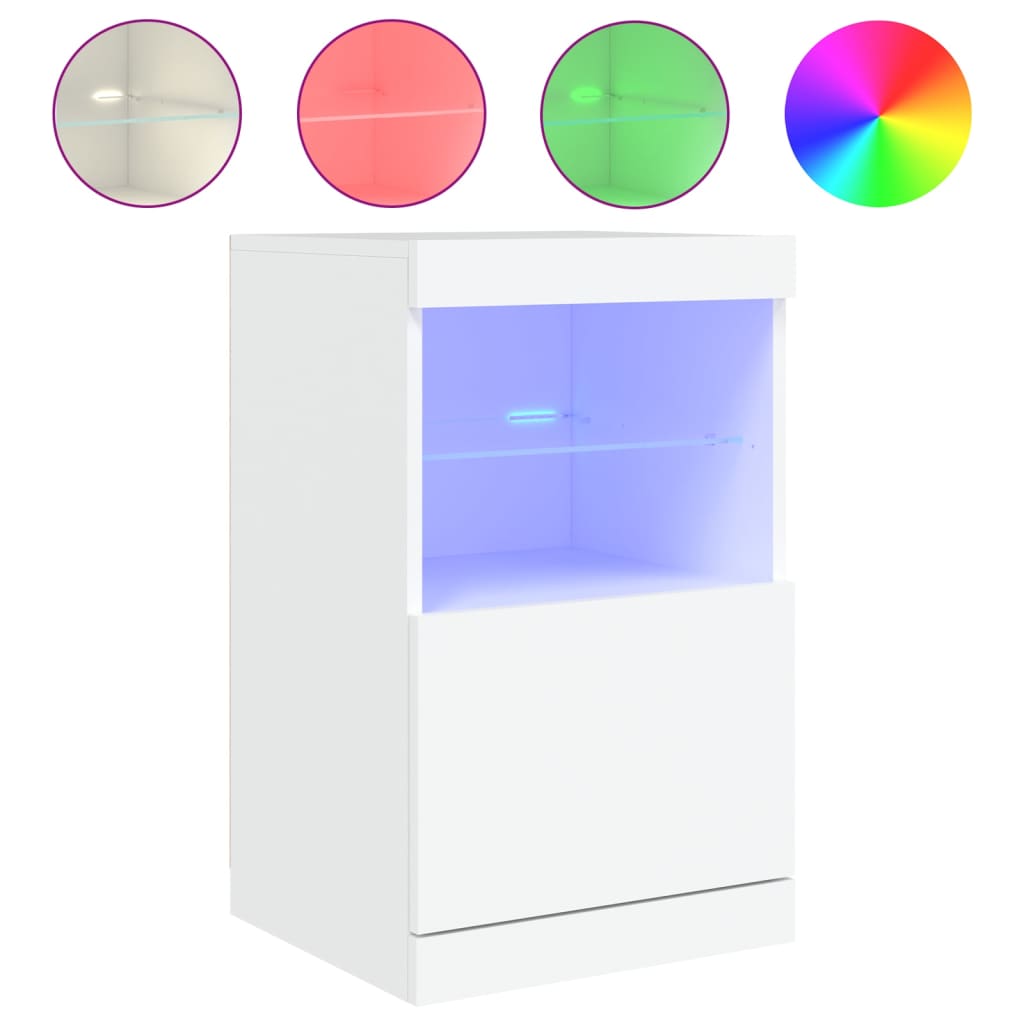 Μπουφές με Φώτα LED Λευκός 41 x 37 x 67 εκ. - Pakobazaar