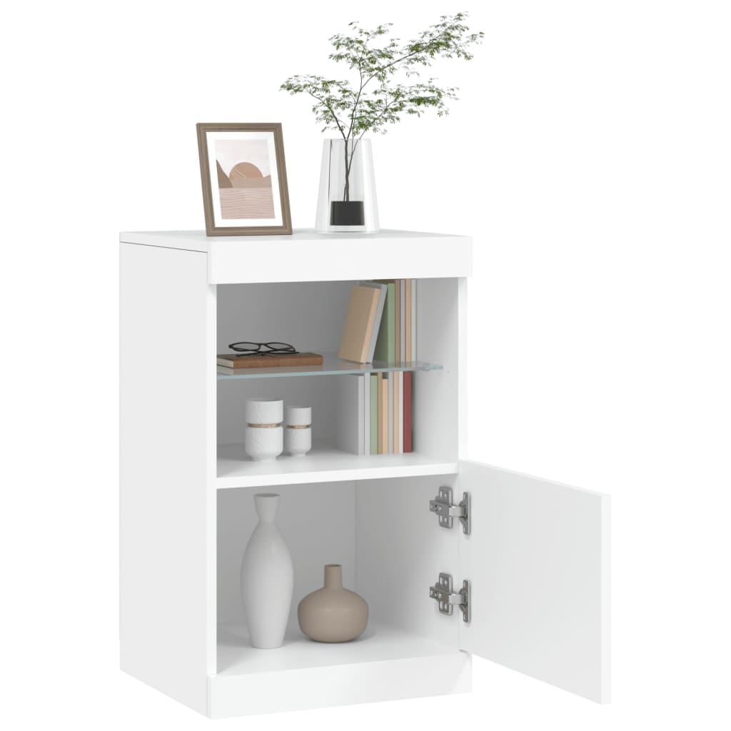 Μπουφές με Φώτα LED Λευκός 41 x 37 x 67 εκ. - Pakobazaar