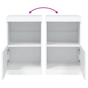 Μπουφές με Φώτα LED Λευκός 41 x 37 x 67 εκ. - Pakobazaar