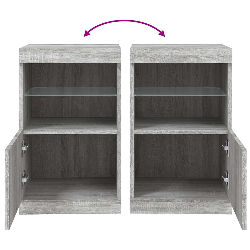 Μπουφές με LED Γκρι Sonoma 41 x 37 x 67 εκ. - Pakobazaar