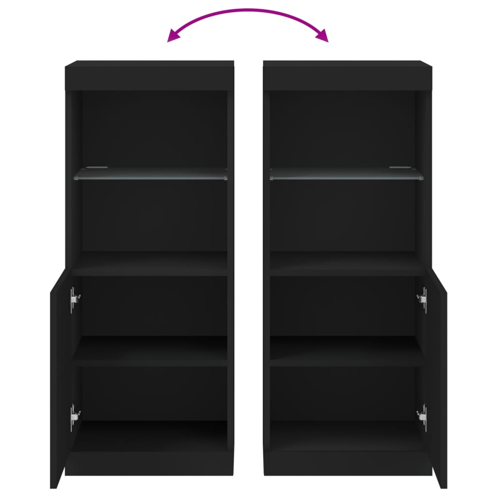 Μπουφές με Φώτα LED Μαύρος 41 x 37 x 100 εκ. - Pakobazaar