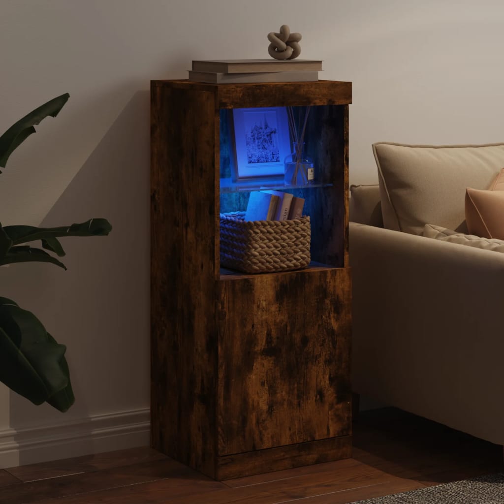 Μπουφές με Φώτα LED Καπνιστή Δρυς 41 x 37 x 100 εκ. - Pakobazaar