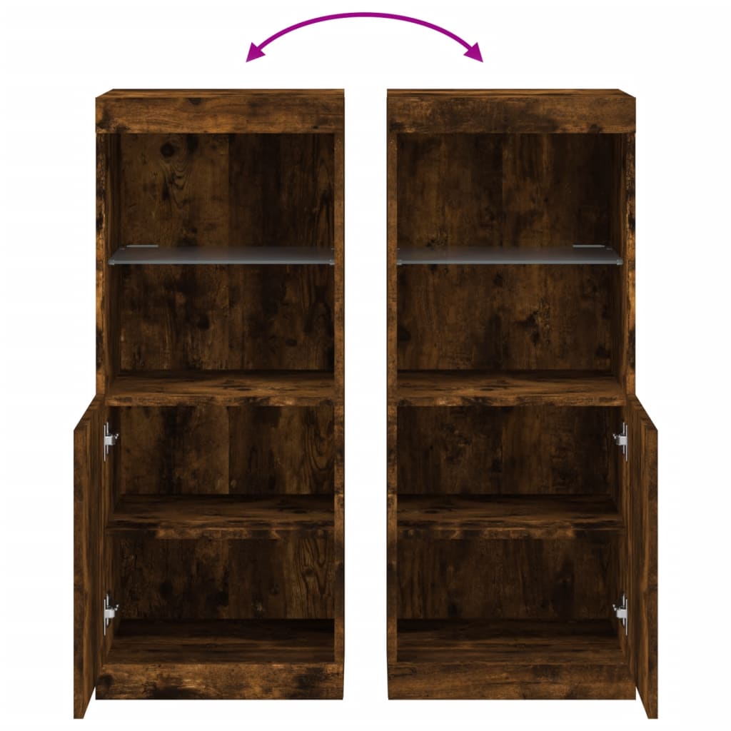 Μπουφές με Φώτα LED Καπνιστή Δρυς 41 x 37 x 100 εκ. - Pakobazaar