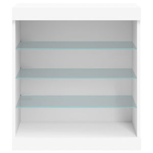 Μπουφές με Φώτα LED Λευκός 60,5 x 37 x 67 εκ. - Pakobazaar