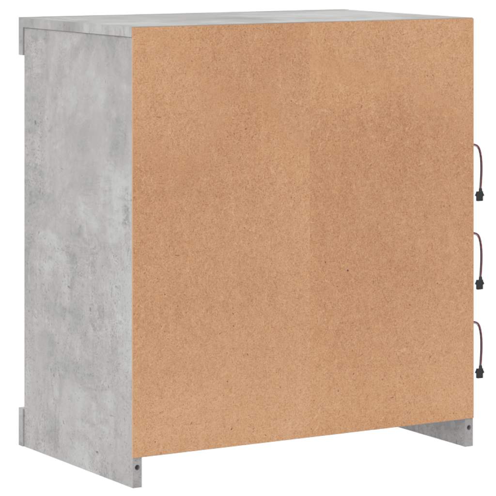 Ντουλάπι με LED Γκρι Σκυροδέματος 60,5x37x67 εκ. - Pakobazaar