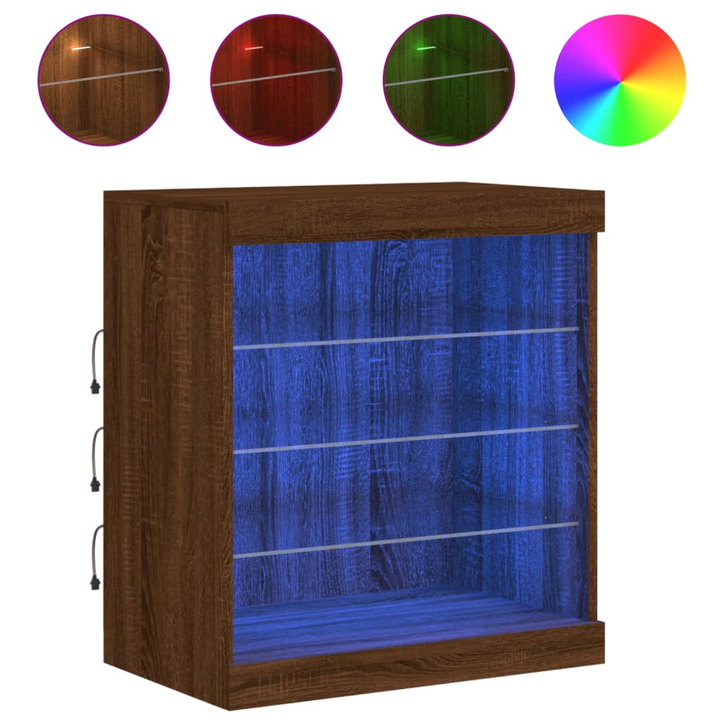 Ντουλάπι με LED Καφέ Δρυς 60,5 x 37 x 67 εκ. - Pakobazaar