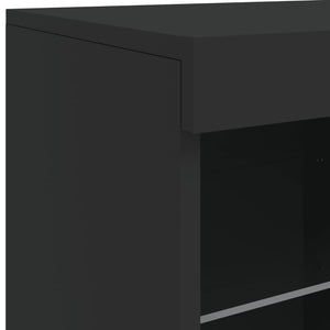 Μπουφές με LED Μαύρος 81 x 37 x 67 εκ. - Pakobazaar